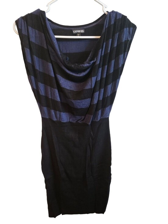 Express Dresses & Skirts - Express Womens Sz XS Pencil Dress Mini Length Blue and Black